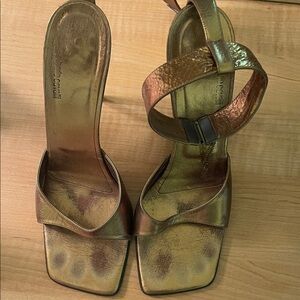 Roberto Cavalli Metallic Gold Heels
